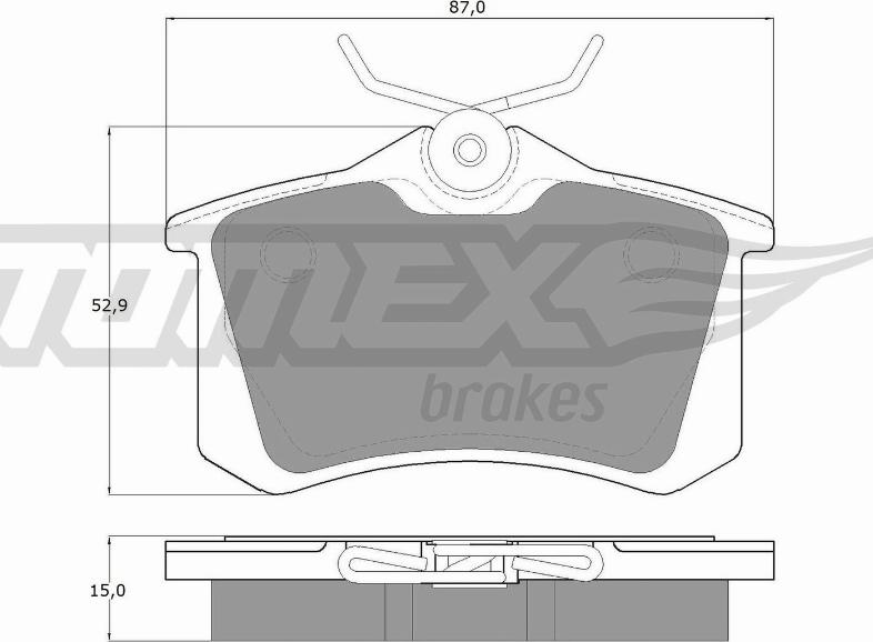 TOMEX brakes TX 10-78 - Brake Pad Set, disc brake www.parts5.com