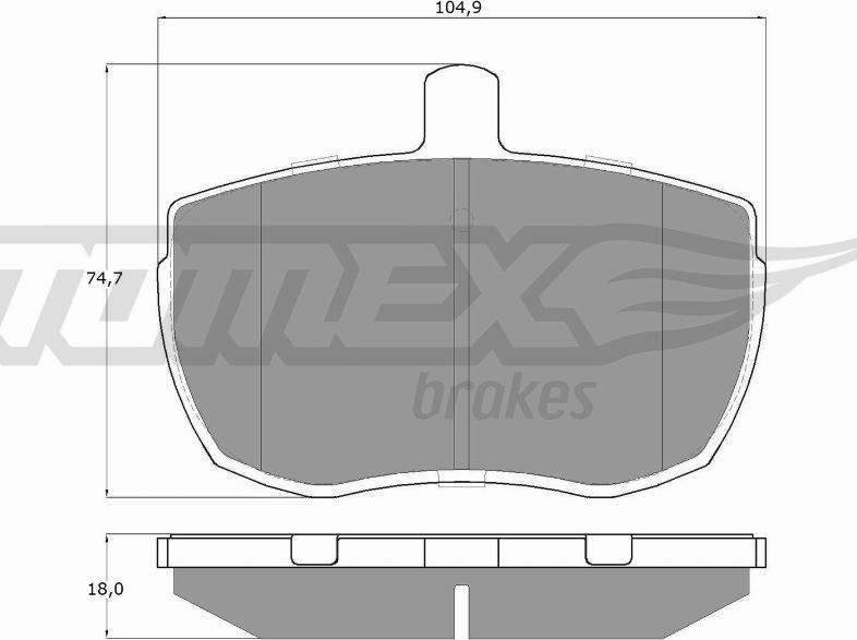 TOMEX brakes TX 11-21 - Brake Pad Set, disc brake www.parts5.com