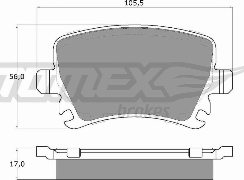 TOMEX brakes TX 13-95 - Brake Pad Set, disc brake www.parts5.com