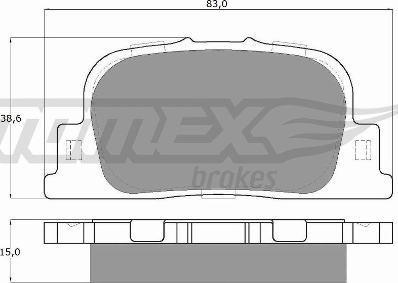 TOMEX brakes TX 13-71 - Brake Pad Set, disc brake www.parts5.com