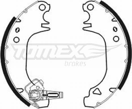 TOMEX brakes TX 20-80 - Brake Shoe Set www.parts5.com