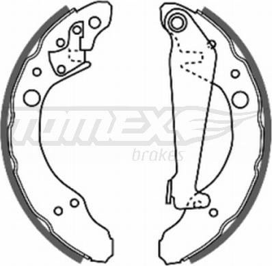 TOMEX brakes TX 20-24 - Brake Shoe Set www.parts5.com