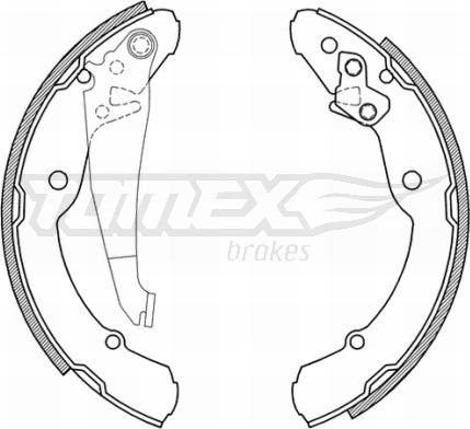 TOMEX brakes TX 21-04 - Brake Shoe Set www.parts5.com