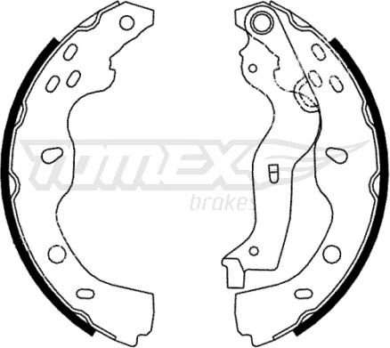 TOMEX brakes TX 22-38 - Brake Shoe Set www.parts5.com