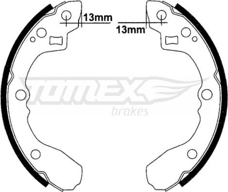 TOMEX brakes TX 22-33 - Brake Shoe Set www.parts5.com