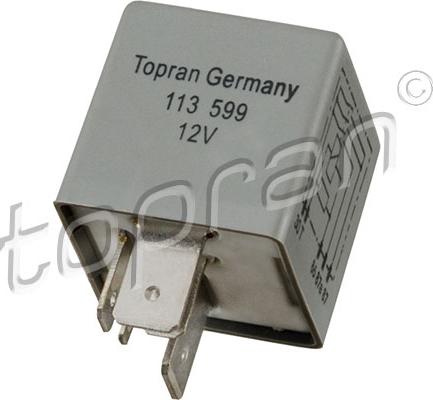 Topran 113 599 - Relay, fuel pump www.parts5.com