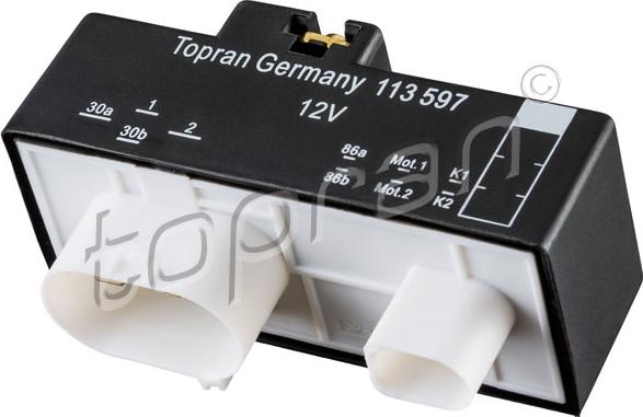 Topran 113 597 - Реле, вентилятор радиатора www.parts5.com