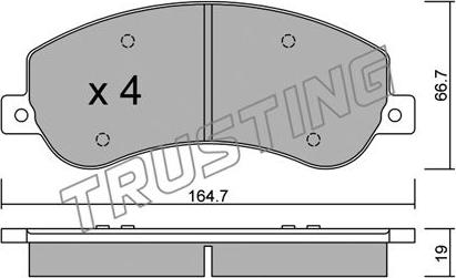Trusting 696.1 - Brake Pad Set, disc brake www.parts5.com