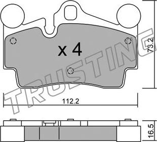 Trusting 671.0 - Brake Pad Set, disc brake www.parts5.com