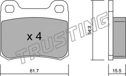 Trusting 094.1 - Brake Pad Set, disc brake www.parts5.com