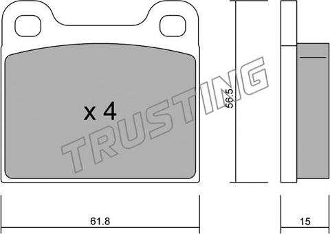 Trusting 003.0 - Brake Pad Set, disc brake www.parts5.com