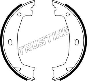 Trusting 019.028 - Brake Shoe Set, parking brake www.parts5.com