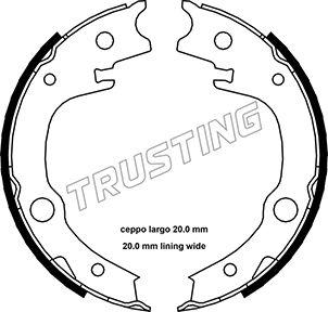 Trusting 115.315 - Brake Shoe Set, parking brake www.parts5.com