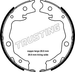 Trusting 115.322 - Brake Shoe Set, parking brake www.parts5.com