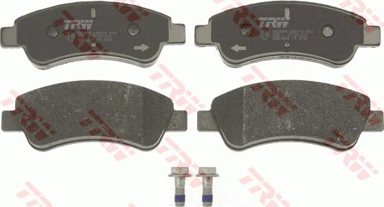 TRW GDB1563 - Brake Pad Set, disc brake www.parts5.com