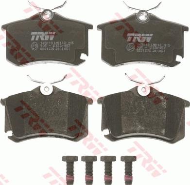 TRW GDB1578 - Brake Pad Set, disc brake www.parts5.com