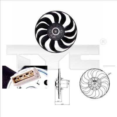 TYC 837-0019 - Ventilátor chladenia motora www.parts5.com