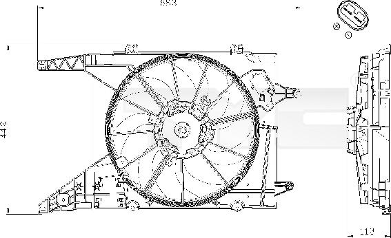 TYC 828-0002 - Fan, radiator www.parts5.com