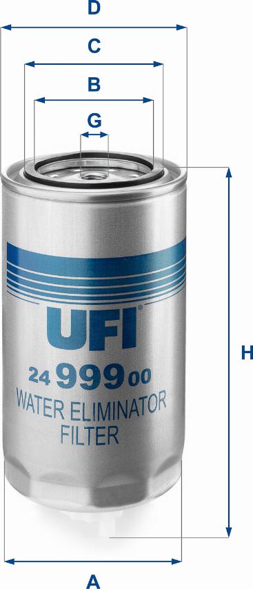 UFI 24.999.00 - Fuel filter www.parts5.com
