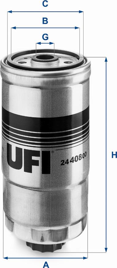 UFI 24.408.00 - Fuel filter www.parts5.com