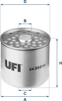 UFI 24.360.00 - Fuel filter www.parts5.com