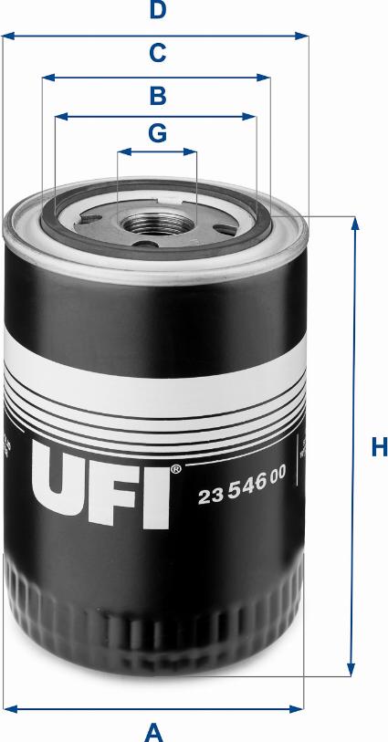 UFI 23.546.00 - Oil Filter www.parts5.com
