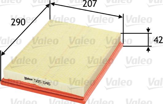 Valeo 585046 - Air Filter www.parts5.com