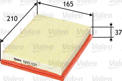 Valeo 585021 - Air Filter www.parts5.com