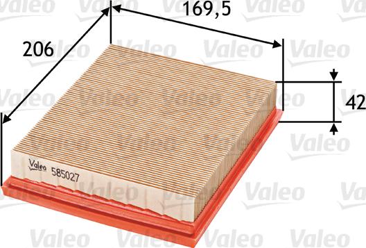 Valeo 585027 - Air Filter www.parts5.com