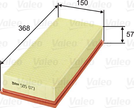Valeo 585073 - Air Filter www.parts5.com