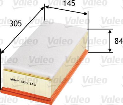 Valeo 585145 - Воздушный фильтр www.parts5.com