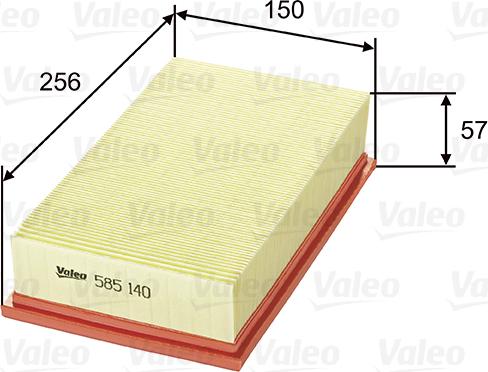 Valeo 585140 - Air Filter www.parts5.com