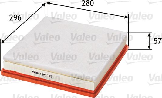 Valeo 585143 - Air Filter www.parts5.com