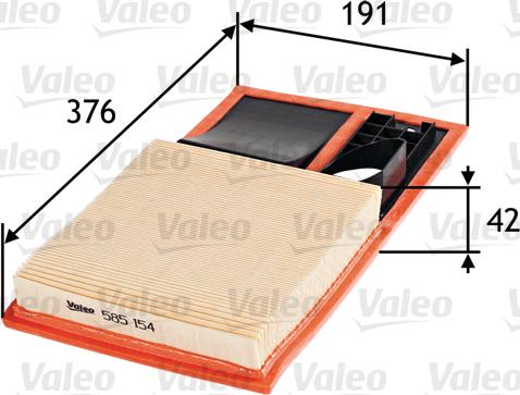 Valeo 585154 - Air Filter www.parts5.com