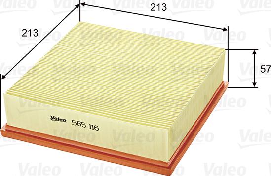 Valeo 585116 - Air Filter www.parts5.com
