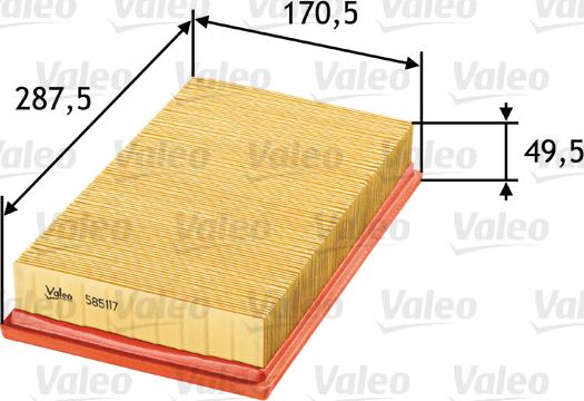 Valeo 585117 - Air Filter www.parts5.com