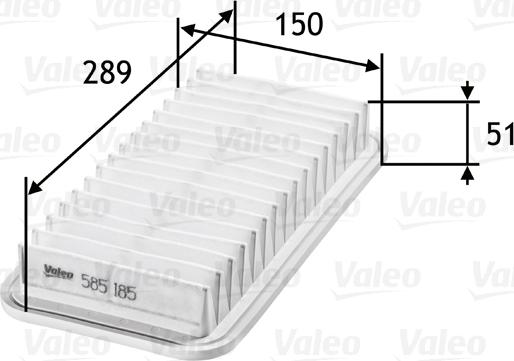 Valeo 585185 - Air Filter www.parts5.com