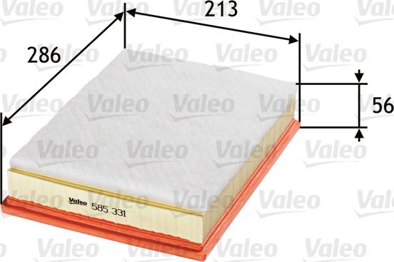 Valeo 585331 - Air Filter www.parts5.com