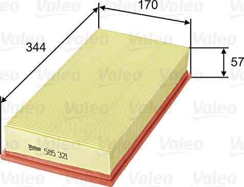 Valeo 585321 - Air Filter www.parts5.com