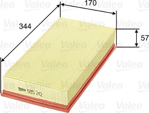 Valeo 585242 - Air Filter www.parts5.com