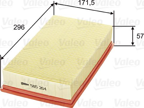 Valeo 585264 - Air Filter www.parts5.com