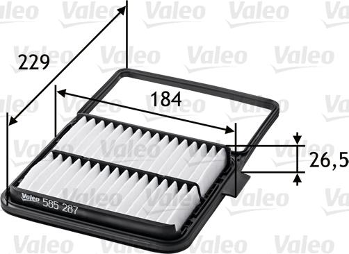 Valeo 585287 - Air Filter www.parts5.com