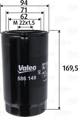 Valeo 586149 - Oil Filter www.parts5.com