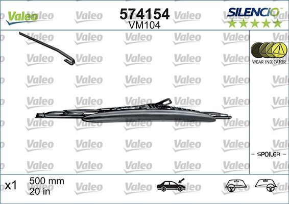Valeo 574154 - Wiper Blade www.parts5.com