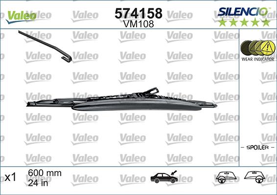Valeo 574158 - Wiper Blade www.parts5.com