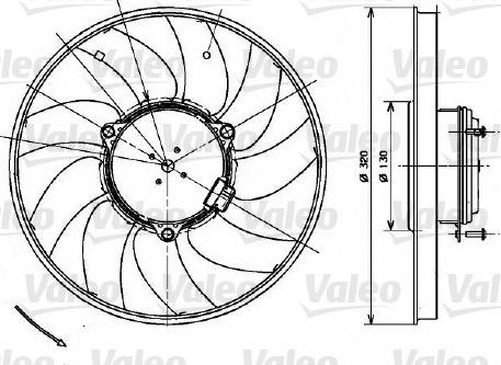 Valeo 696083 - Fan, radiator www.parts5.com