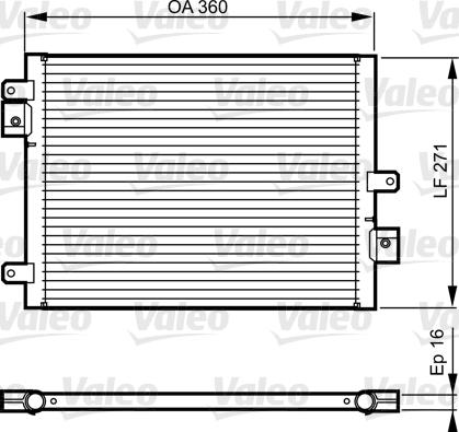 Valeo 814167 - Condenser, air conditioning www.parts5.com