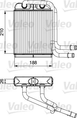 Valeo 811524 - Heat Exchanger, interior heating www.parts5.com