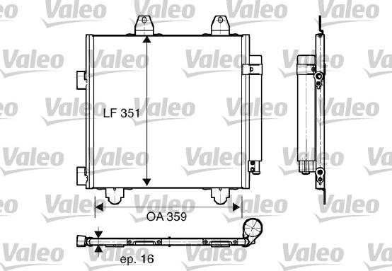 Valeo 818014 - Condenser, air conditioning www.parts5.com