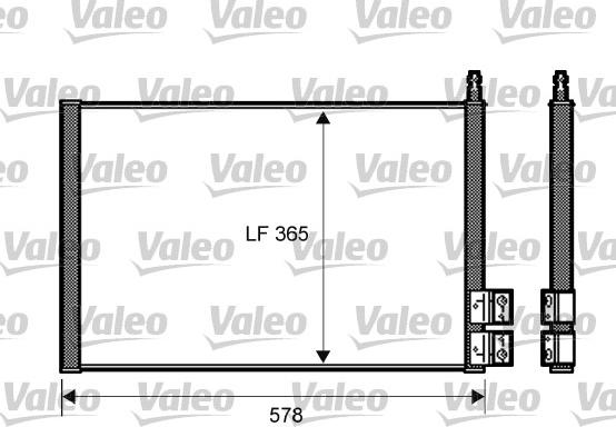 Valeo 818195 - Condenser, air conditioning www.parts5.com